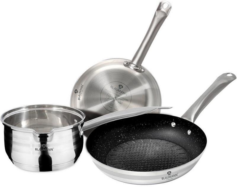 

Набор 2 сковороды и ковш Blaumann Gourmet из нержавеющей стали