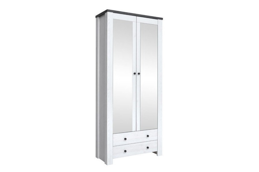 

Шкаф BRW Антверпен 2 (2D2S) 87х200х41см ясень снежный/дуб мореный