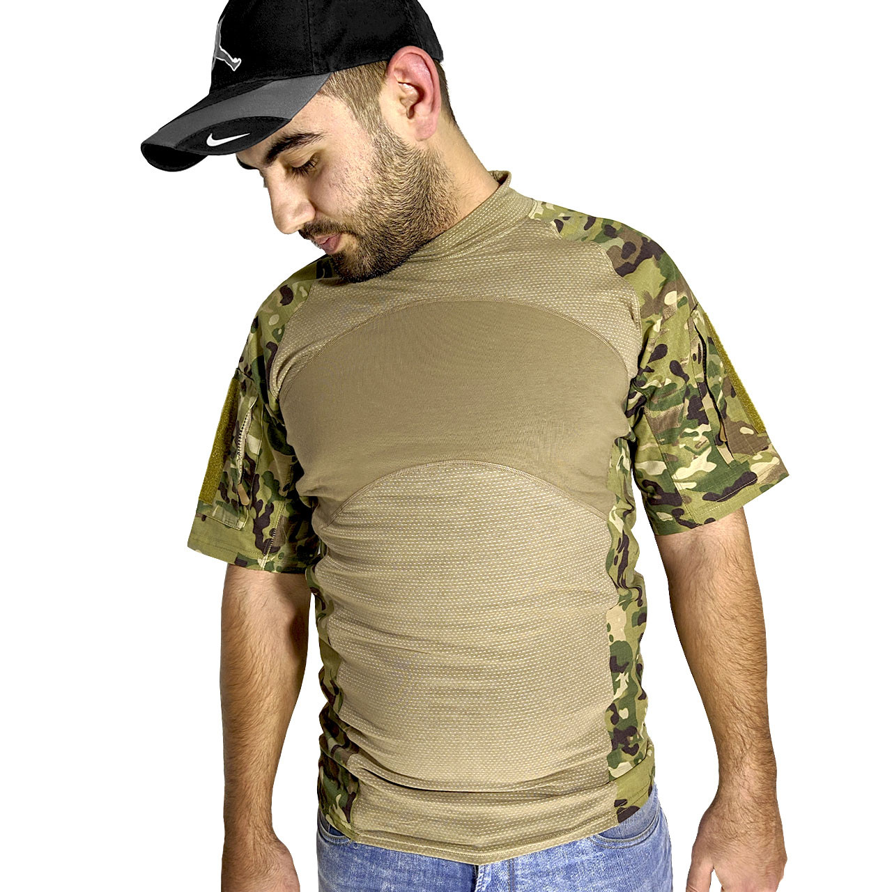

Футболка тактическая с коротким рукавом Lesko A424 Camouflage XXL потоотводящая армейская камуфляжная (K/OPT2_4253-12428)