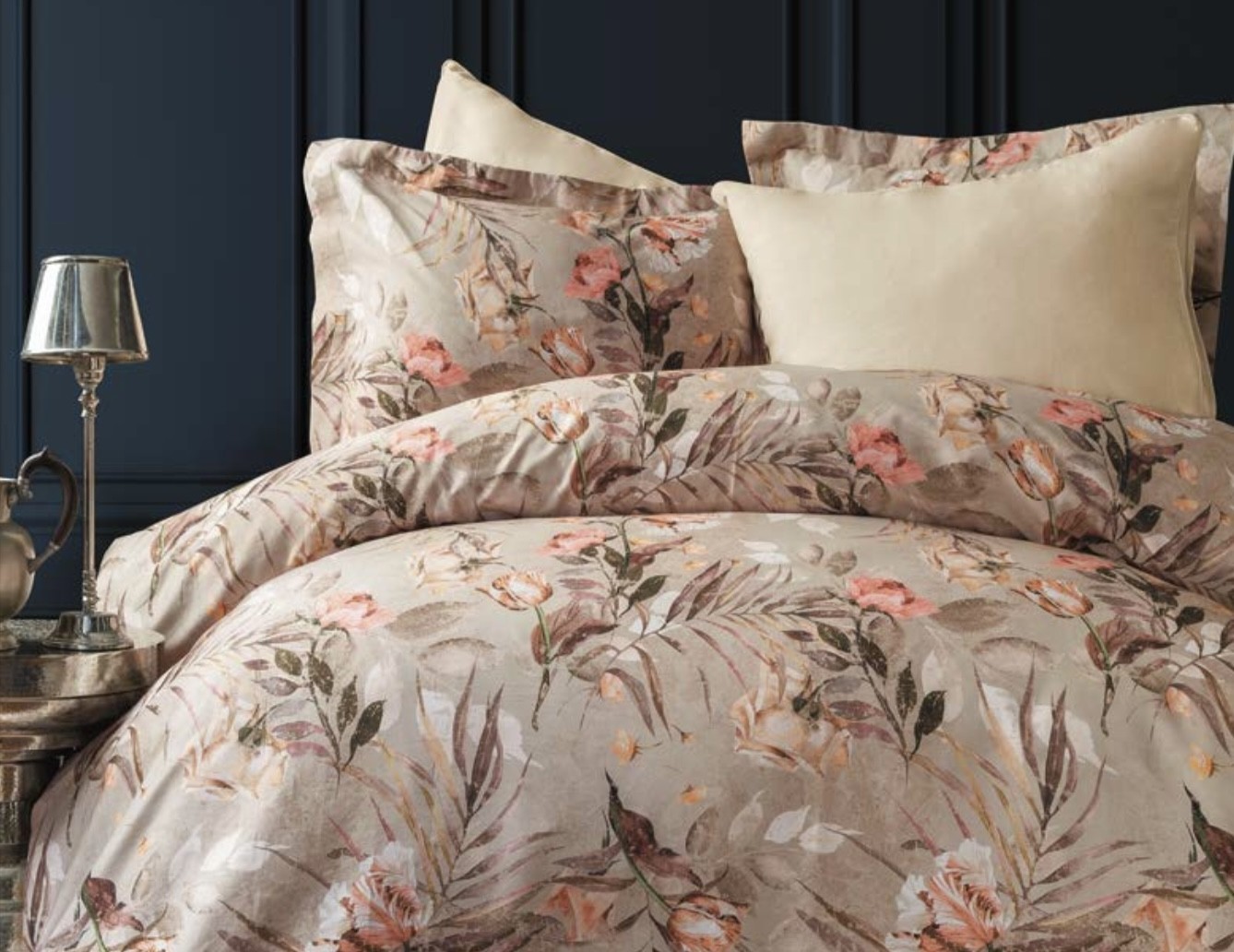 

Комплект постельного белья Issimo Home Mistral Exclusive евро бежевый сатин делюкс