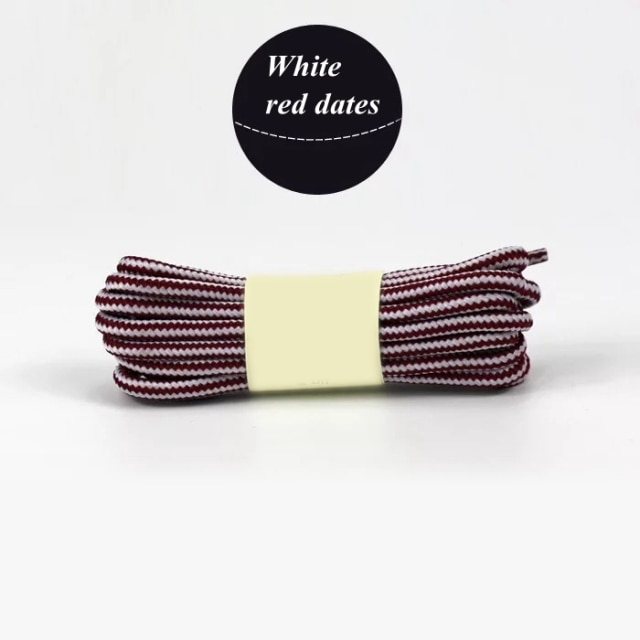 

Шнурки в полоску для обуви White Red Dates 120 см