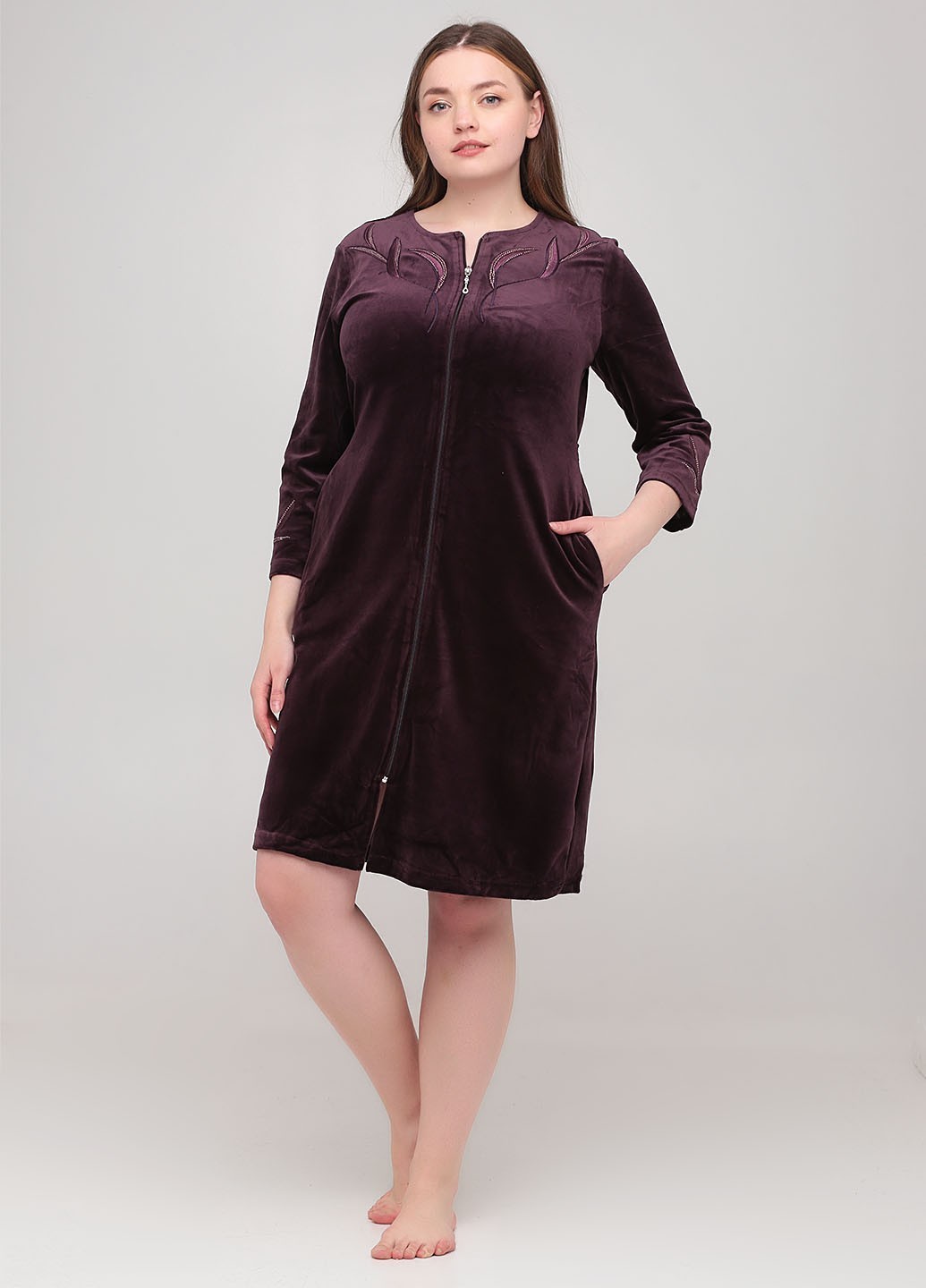 

Халат Romeo Life  сливовый 3712-35, Халат Romeo Life XL сливовый 3712-35