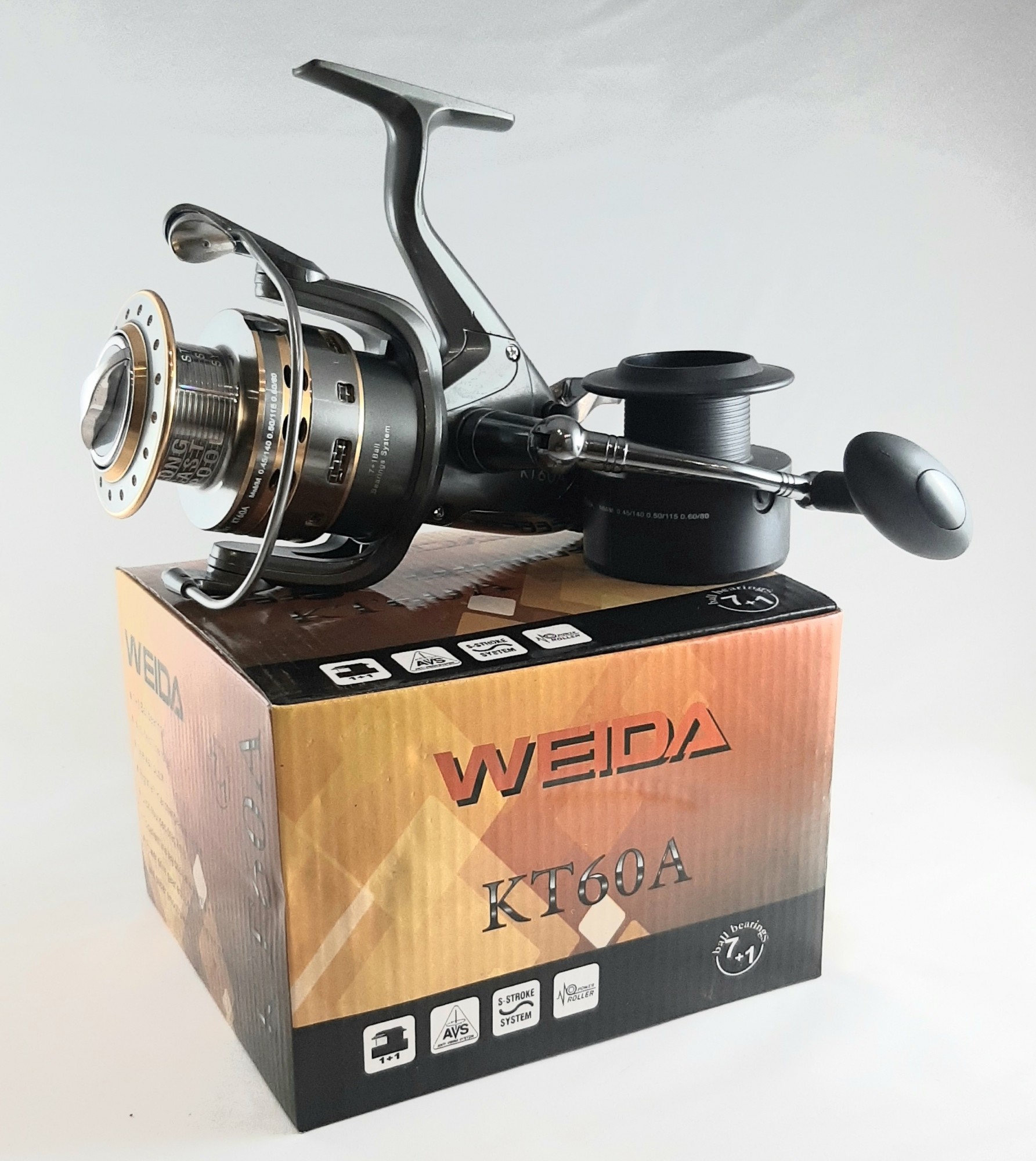 

Карповая рыболовная катушка с бейтраннером Weida (Kaida) KT 40A , карповая и фидерная ловля