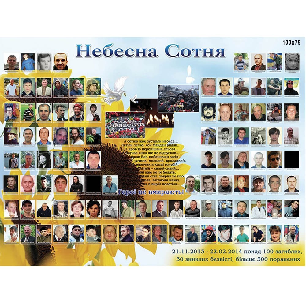 

Стенд "НЕБЕСНА СОТНЯ " голубой