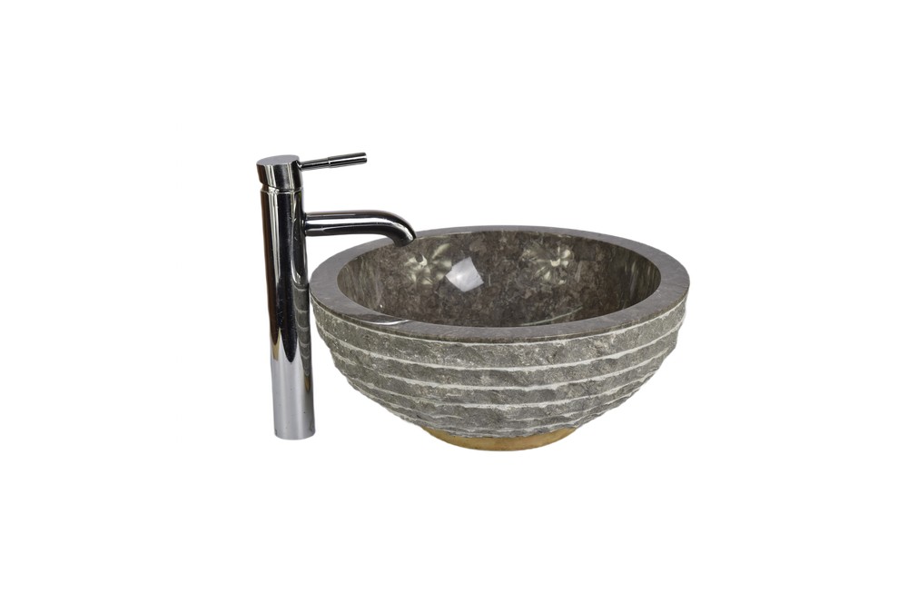 

Умивальник з натурального каменю GREY Industar s27-4418-3 40 см Кругла