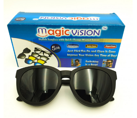 

Очки 5 в 1 солнцезащитные антибликовые сменные линзы на магнитах Magic Vision