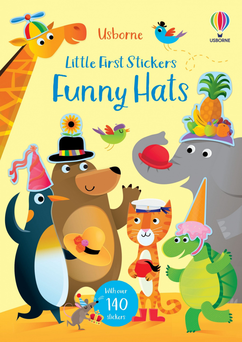 

Детская обучающая книга с наклейками Little First Stickers Funny Hats (9781474986540)