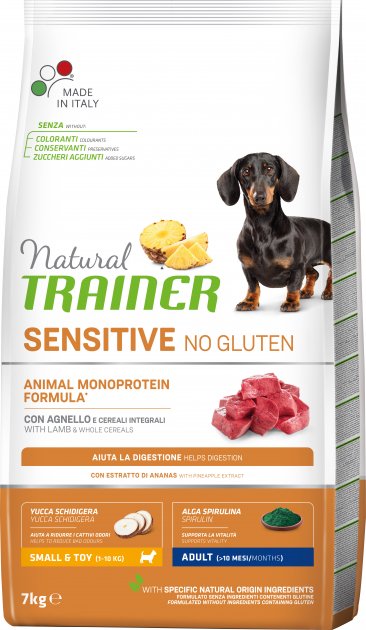 

Сухой корм Trainer Natural Dog Sensitive Adult для собак малых пород с ягненком 7 кг