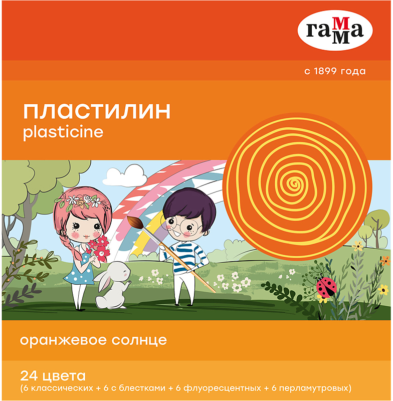 

Набор пластилина Гамма Оранжевое солнце 312 г 24 цвета (130520207)