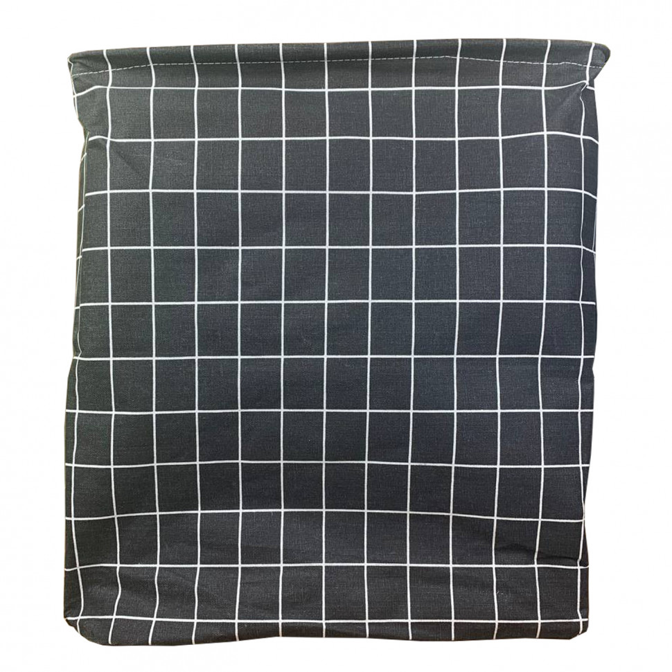 

Корзина для игрушек CLR613 хлопок, водонепроницаемая пропитка, 44*34*53 см (Черный в клеточку)