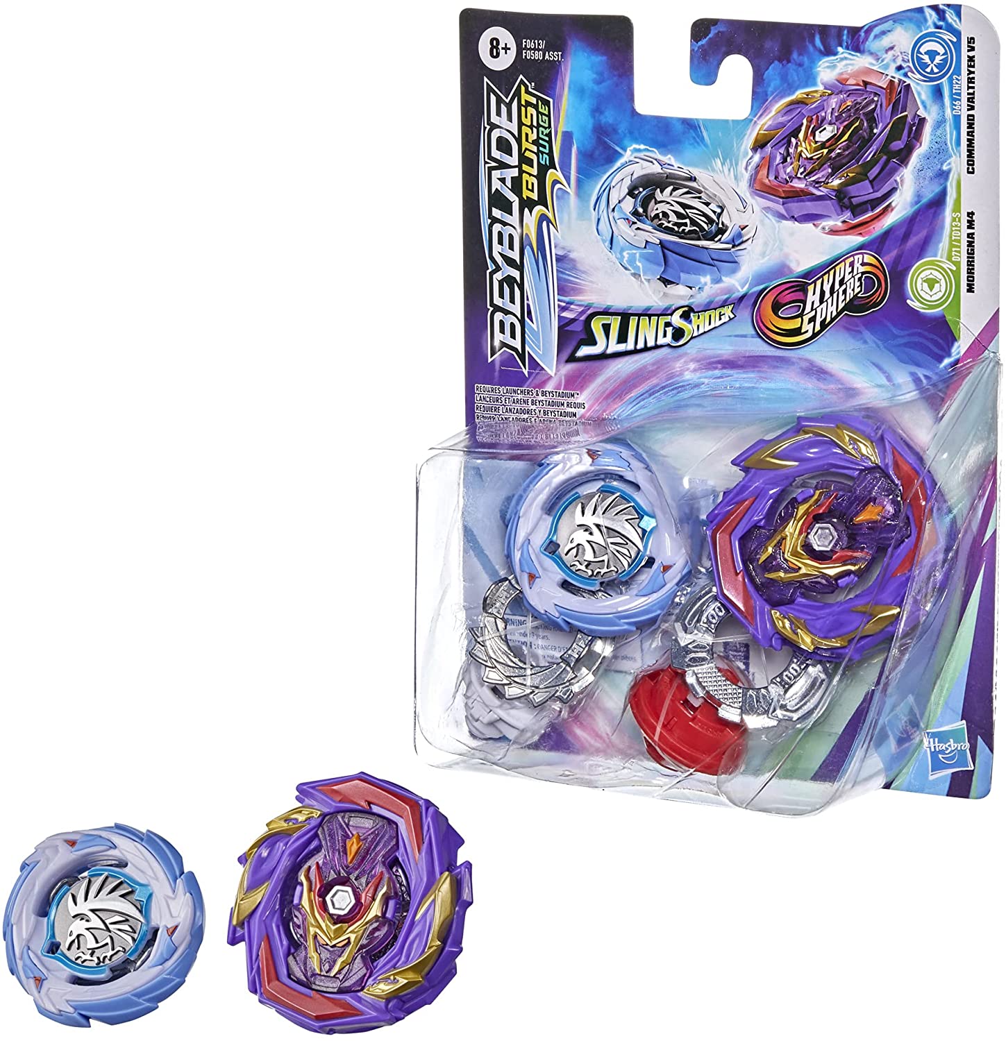 

Бейблейд Командный Вальтриек V5 и Рогатка Морринья M4 Beyblade Command Valtryek V5 and Slingshock Morrigna M4 Hasbro F0613