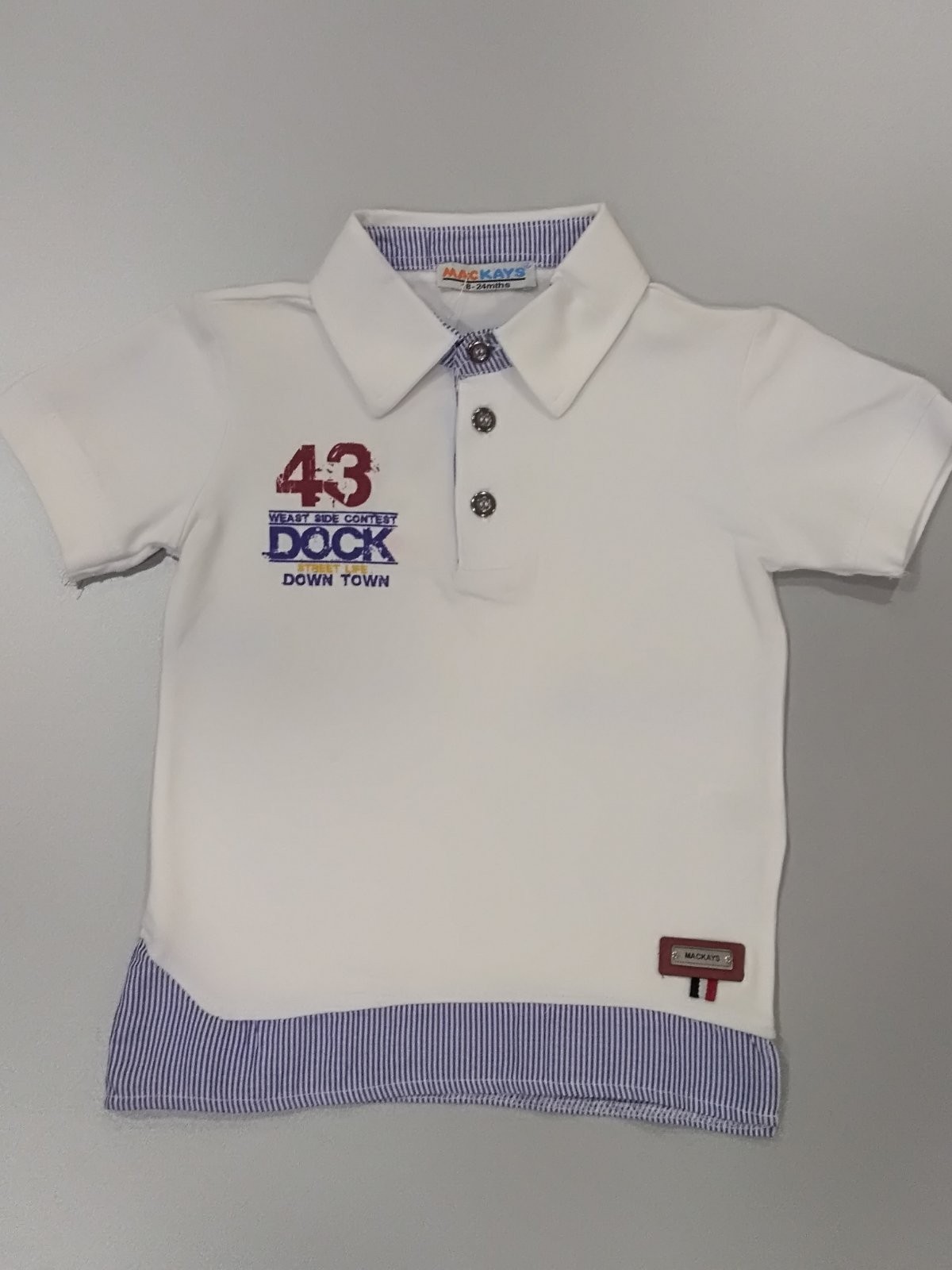 

Футболка для мальчика MACKAYS 86-92 см. Белый 2721
