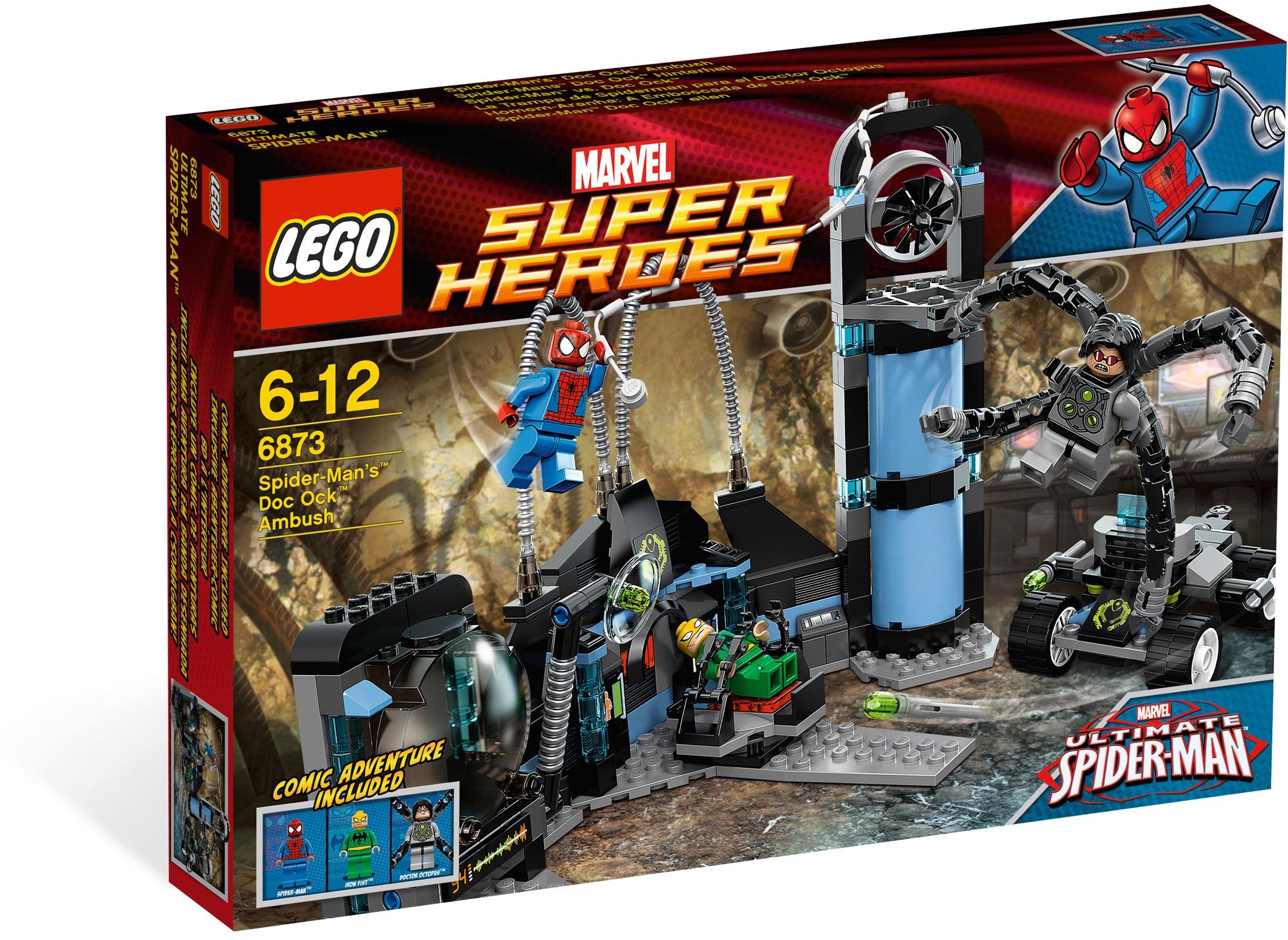 

Конструктор LEGO 6873 Super Heroes Напад Людини-павук на лабораторію Доктора Восьминога Spider-Man's Doc Ock Ambush