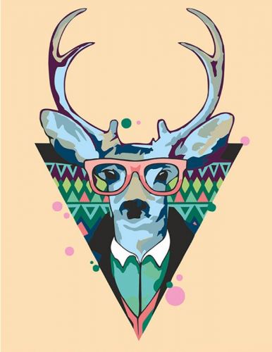 

Картина по номерам / анти-стресс раскраска "Cool deer" ★★☆