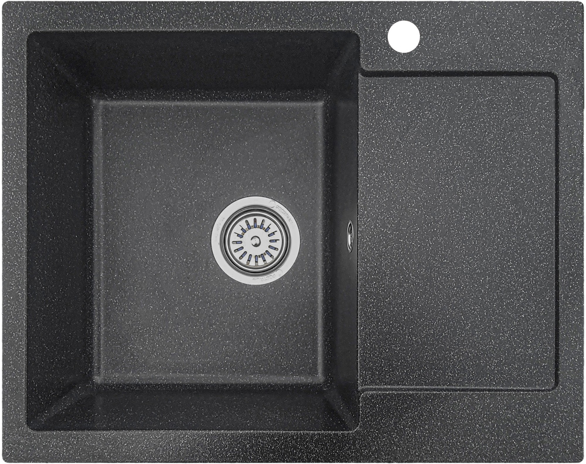 

Гранитная кухонная мойка Kva-kva K26R 620x500x215мм Графит