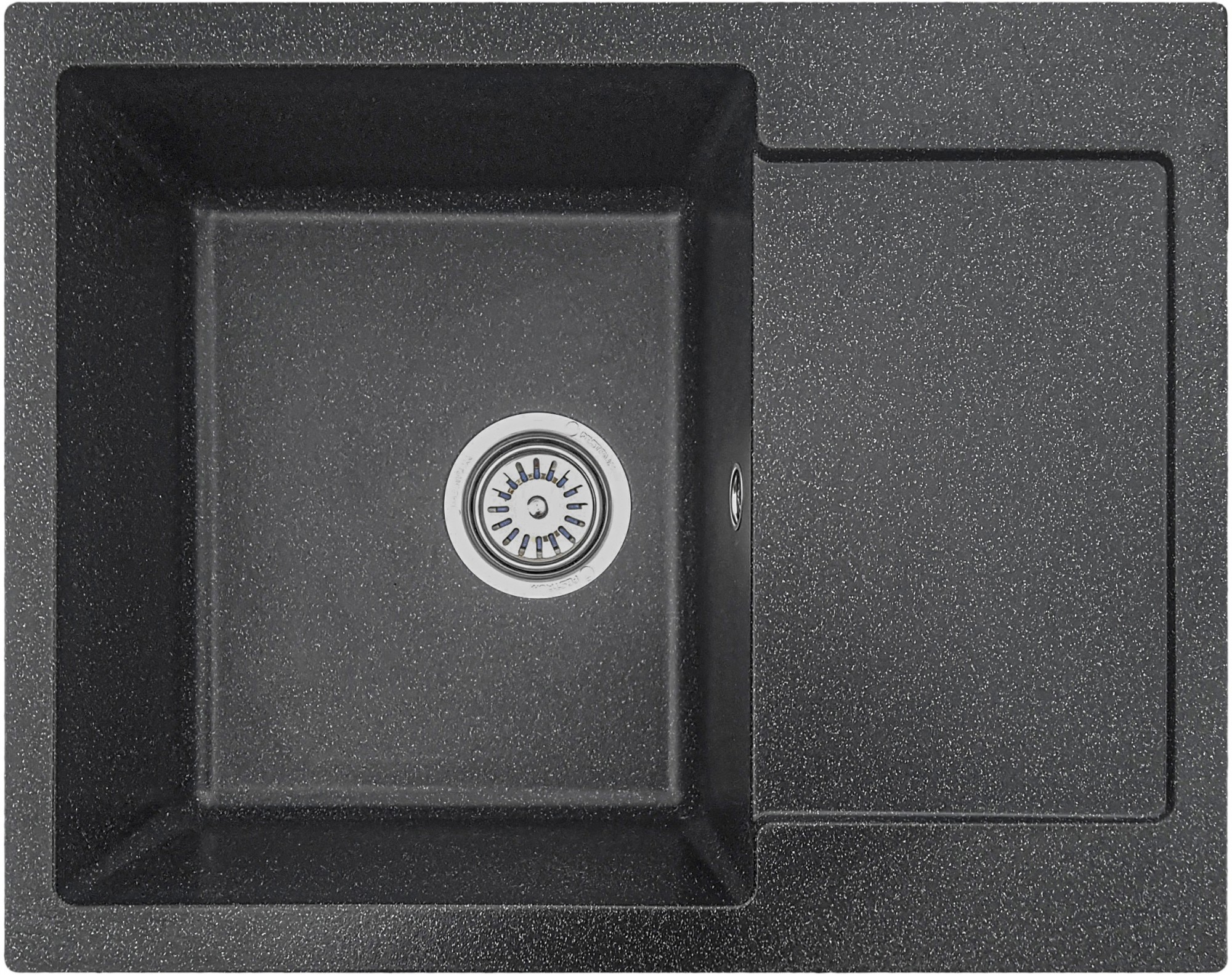 

Гранитная кухонная мойка Kva-kva K26N 620x500x215мм Графит