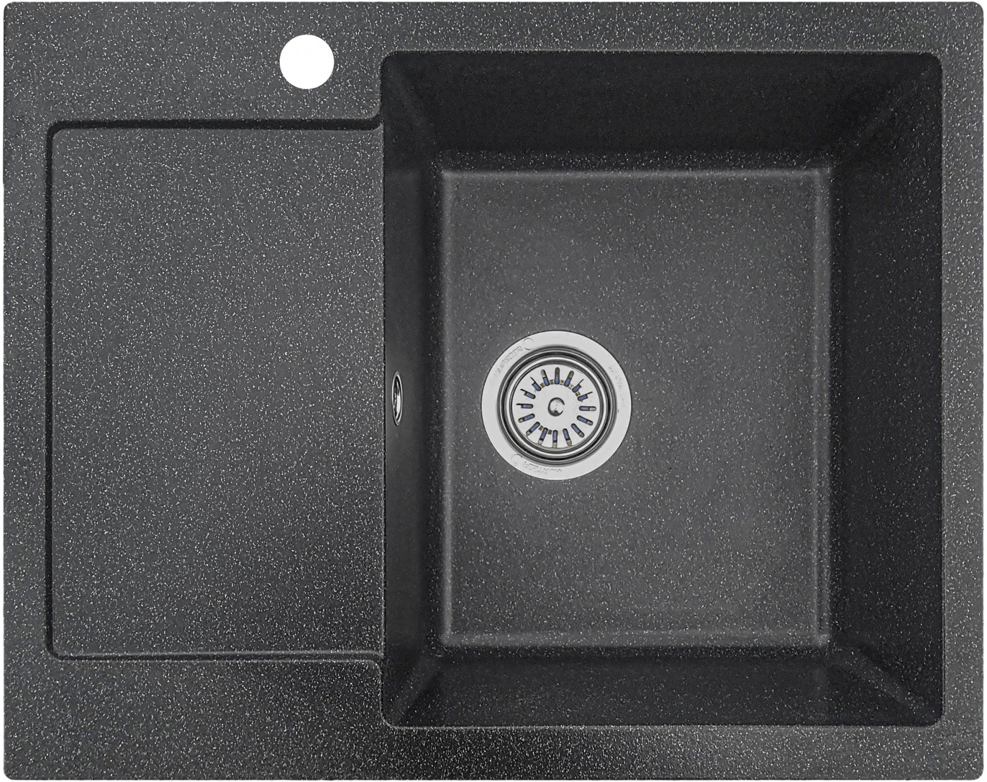 

Гранитная кухонная мойка Kva-kva K26L 620x500x215мм Графит