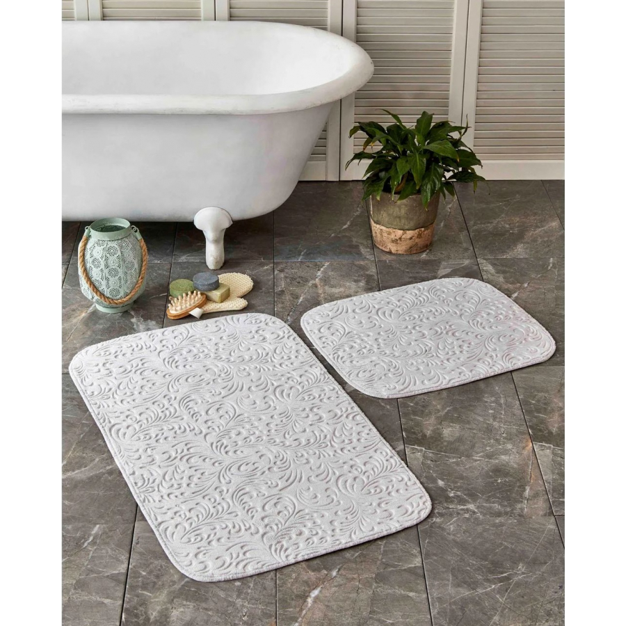 

Набор ковриков Karaca Home - Delora gri серый 60*100+50*60