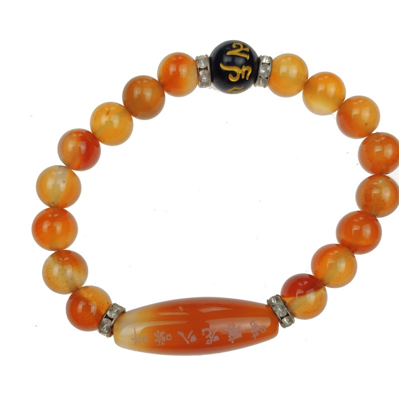 

Браслет из камня оранжевый 18 см (С2219)