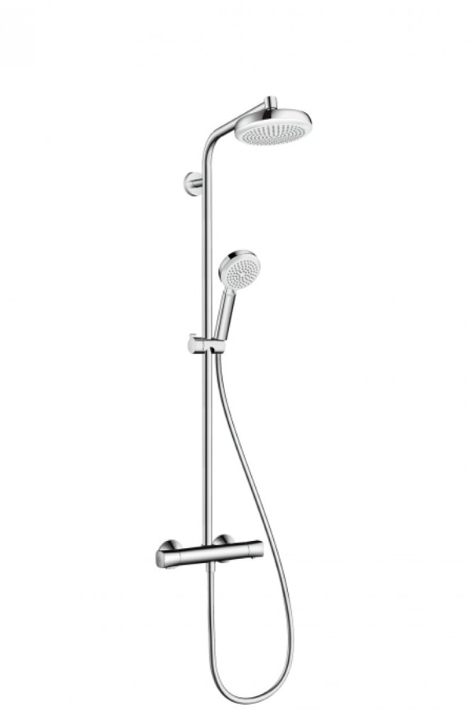 

Душевой гарнитур Hansgrohe Crometta Showerpipe (27264400) хром/белый