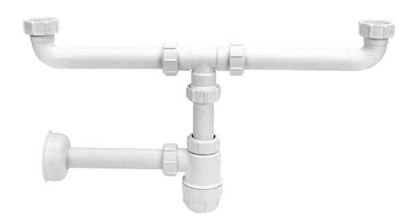 

Сифон для умивальника McAlpine без зливу 5/4x32 білий HC2 + PIPE