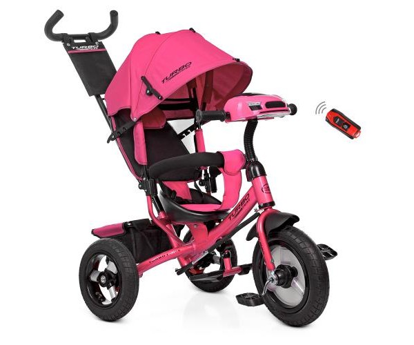 

Велосипед трехколесный Turbo trike M 3115-6HA, с фарой, пультом Турбо Трайк, Ярко-розовый