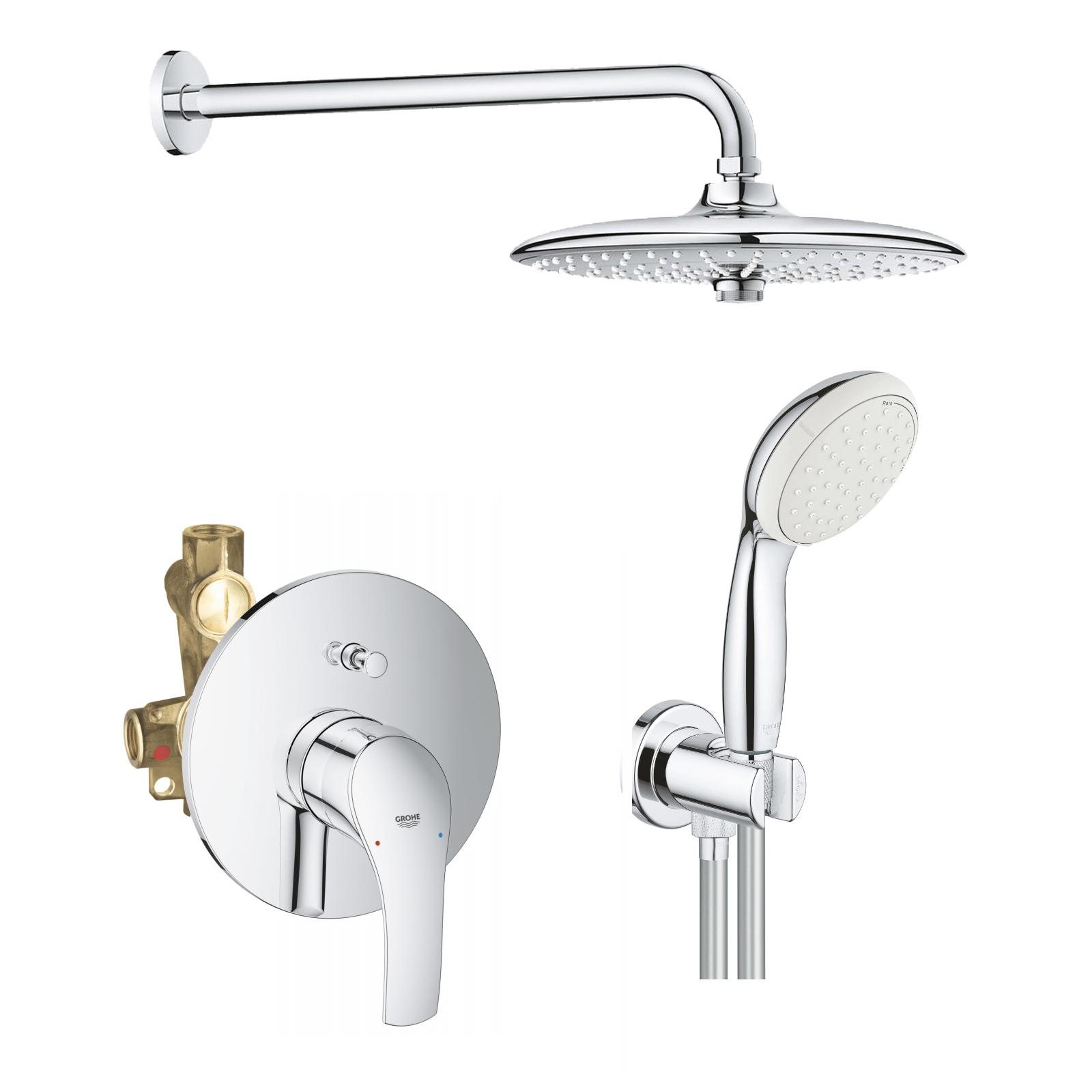 Смеситель для душа скрытого монтажа. Grohe Tempesta Cosmopolitan 27541001. Душевая стойка Grohe Eurosmart 124410 хром. Eurosmart 33305002. 26406001 Grohe.