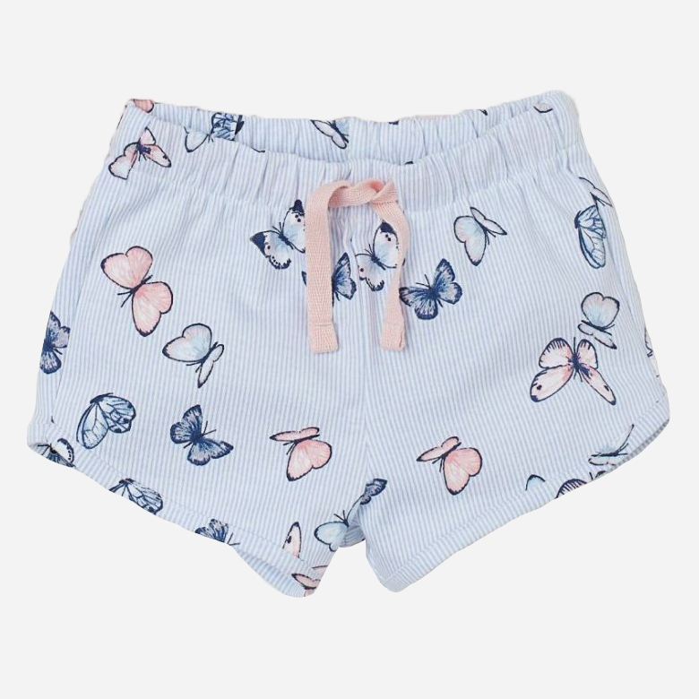 

Шорты H&M 402-7573261 80 см Голубые полоска бабочки