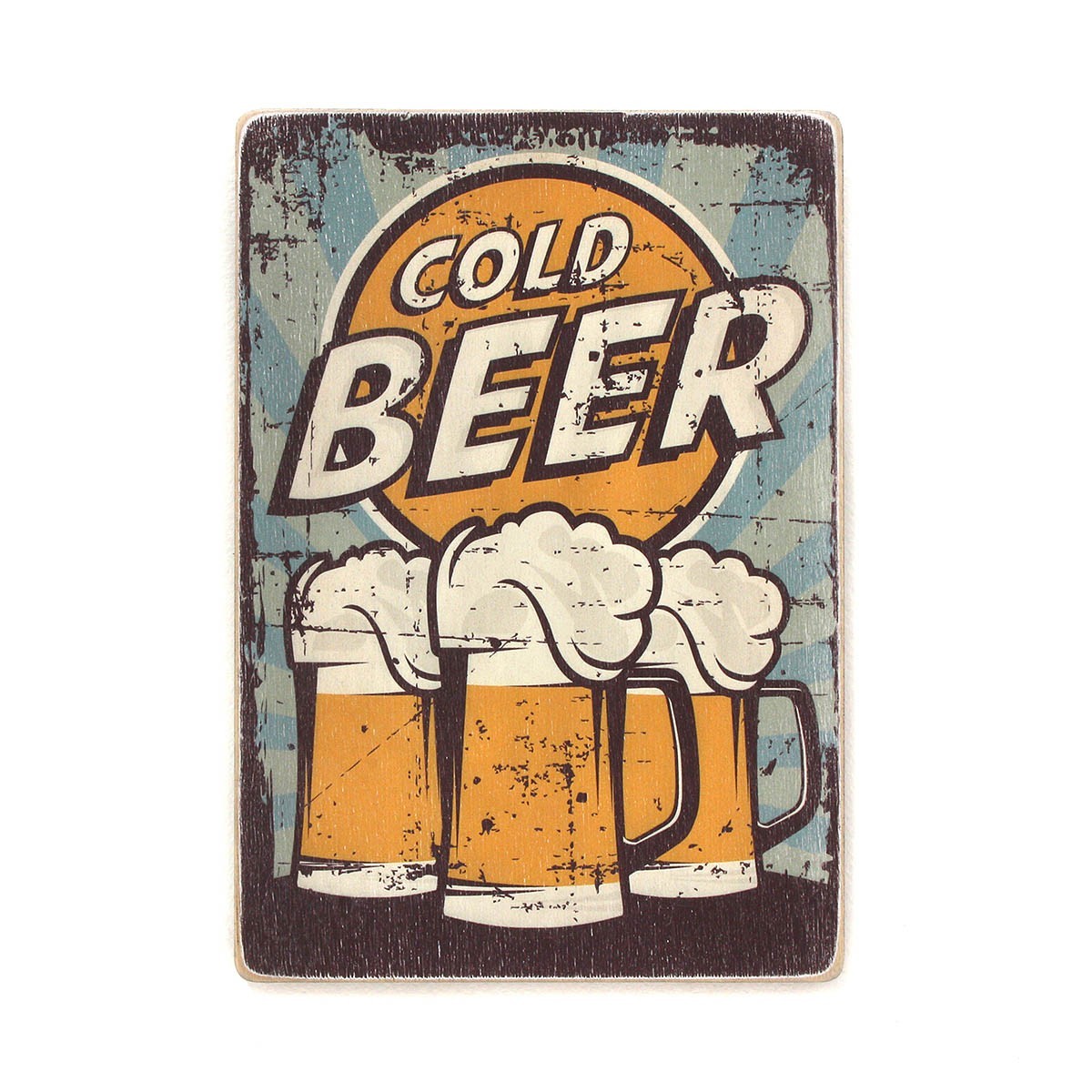 

Деревянный постер Wood Posters "Cold beer. Blue background" (A2 формат, фанера)