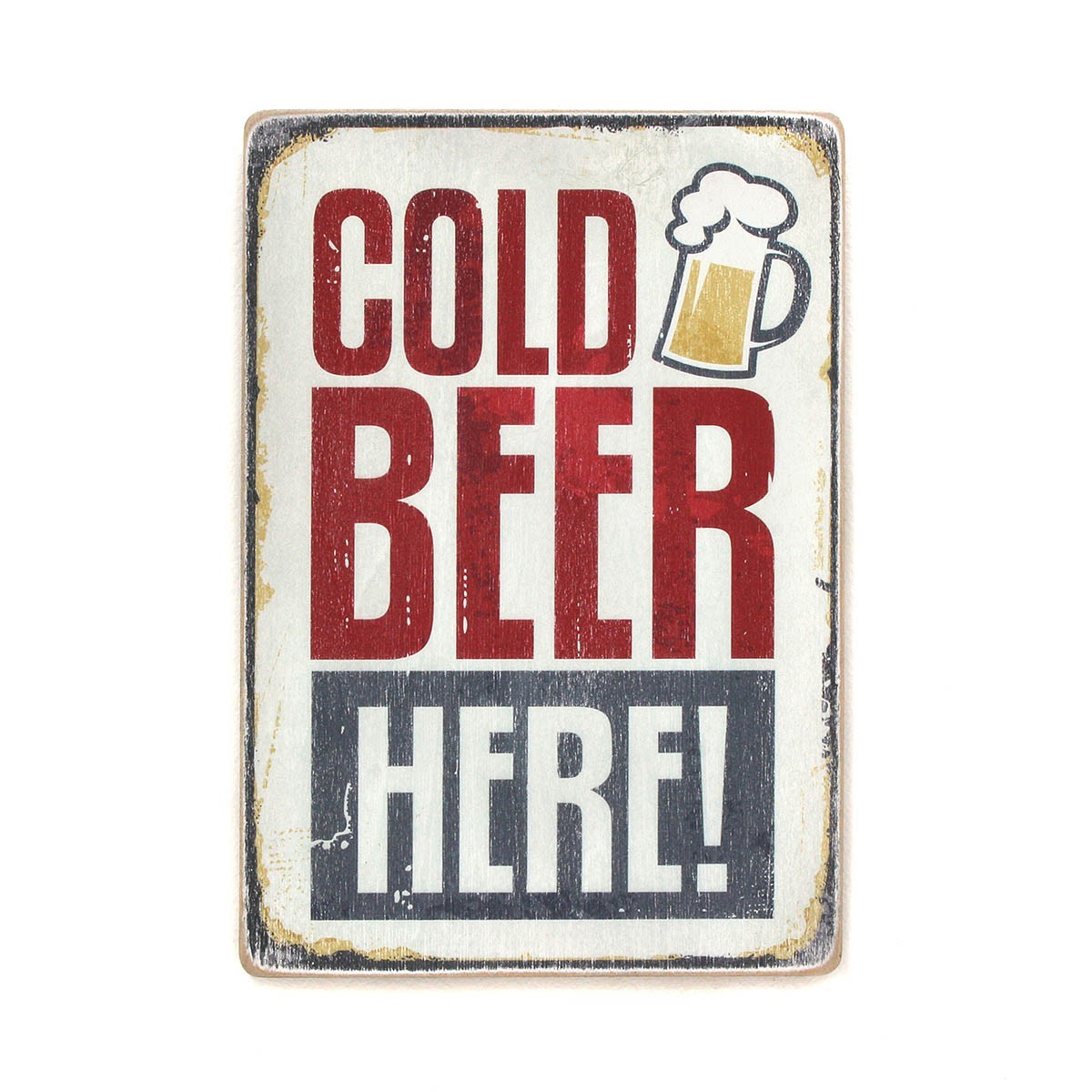 

Деревянный постер Wood Posters "Cold beer here!" (A2 формат, фанера)