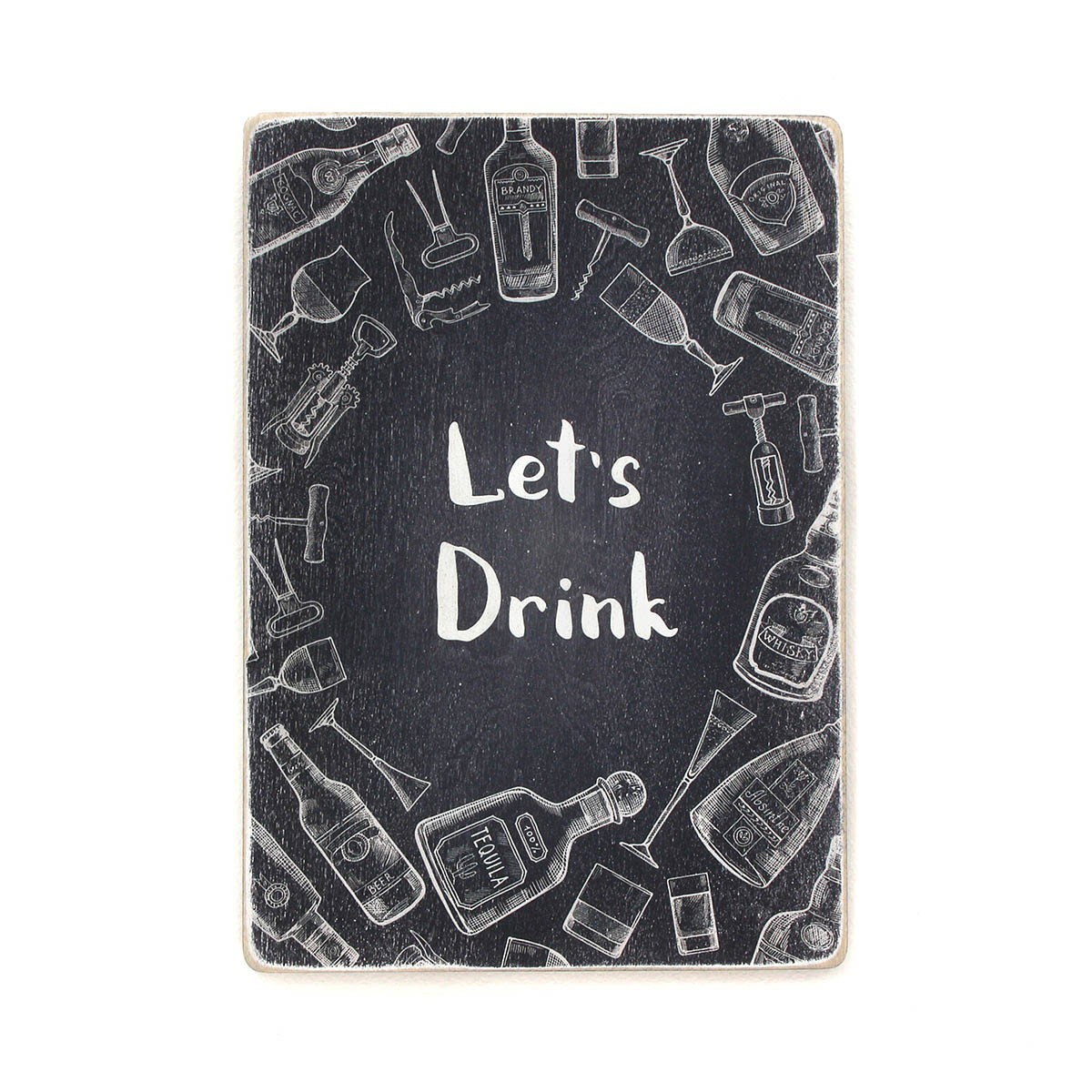 

Деревянный постер Wood Posters "Let's drink" (A1 формат, фанера)