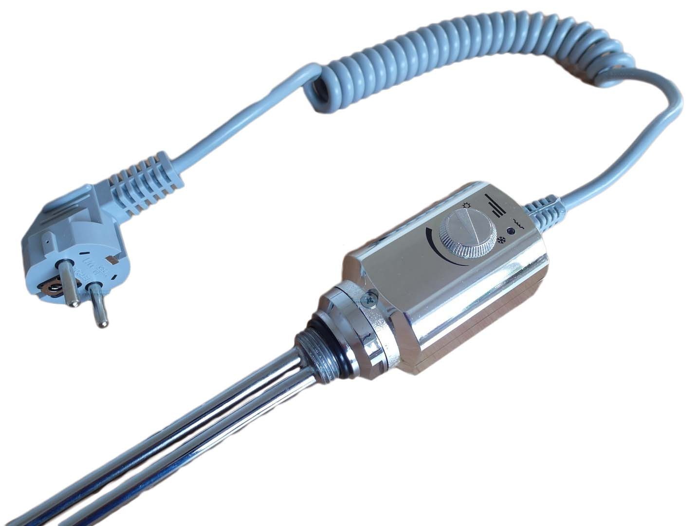 

Электрический тэн для полотенцесушителя Volux RD-10 с ручным регулятором 15-65С, хром (chrome) 1200 Вт