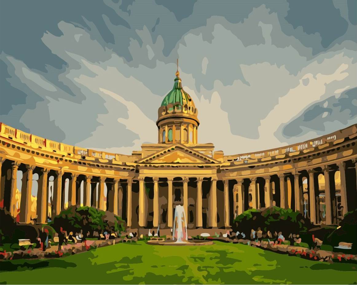 

Картина по номерам BrushMe "Казанский собор" 40х50см GX8120