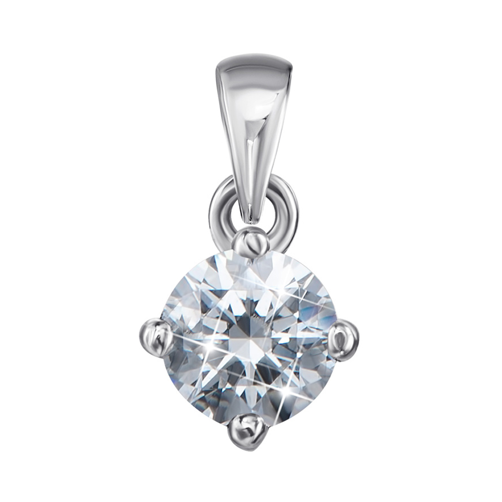 

Серебряный кулон с фианитом S Zirconia и родированием 000126192