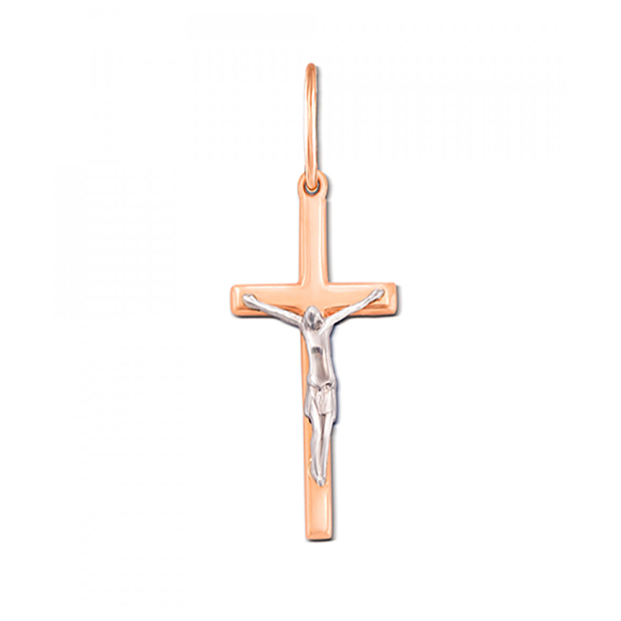 

Золотой крестик в комбинированном цвете 000106364