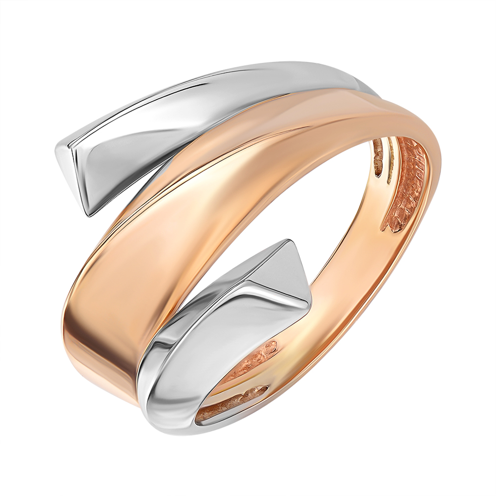 

Золотое кольцо в комбинированном цвете 000146038 17.5 размера