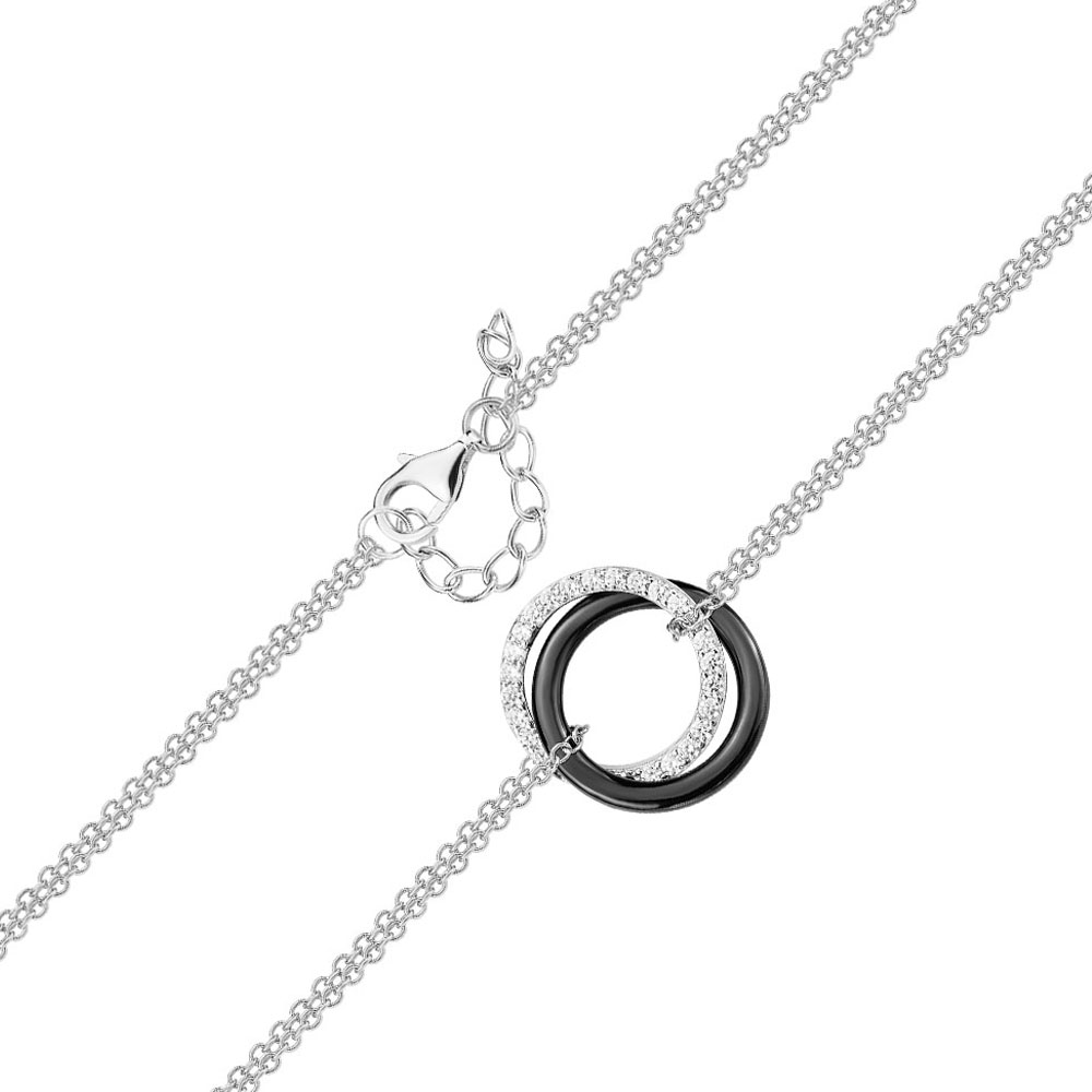 

Серебряный браслет с фианитами 000140145 17 размера