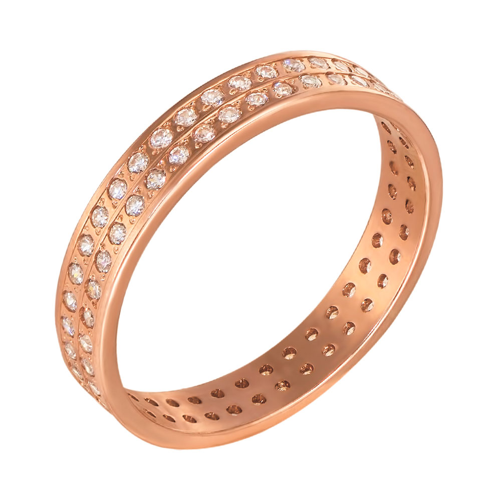 

Обручальное кольцо из красного золота с фианитами 000000379 21.5 размера