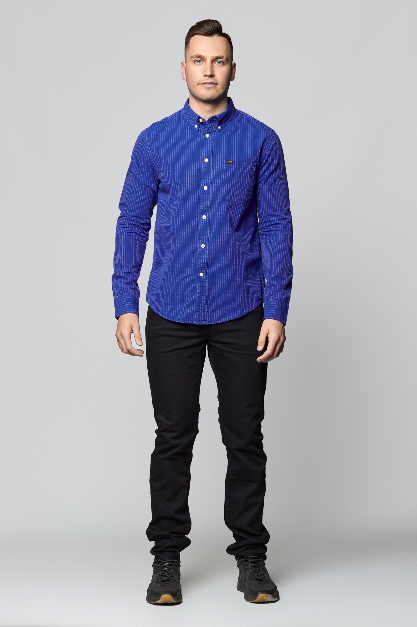 

Рубашка Lee Button Down Shirt Regular Fit Ярко-голубой XXL-00
