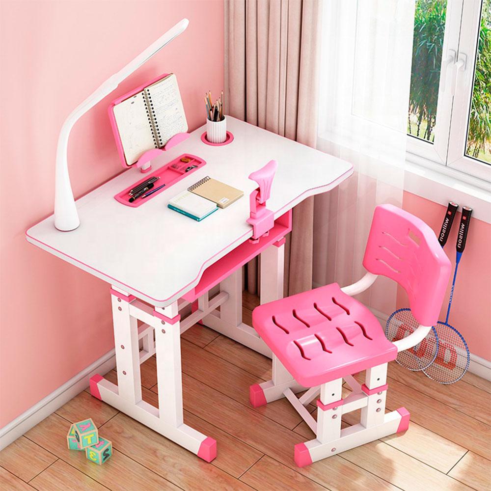 

Детский столик парта со стульчиком Регулируемый Side table Розовый (NJ-492)