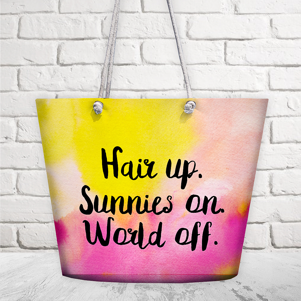 

Пляжная сумка Malibu Hair up. Sunnies on. World off Presentville 50х36х15 см 000171067