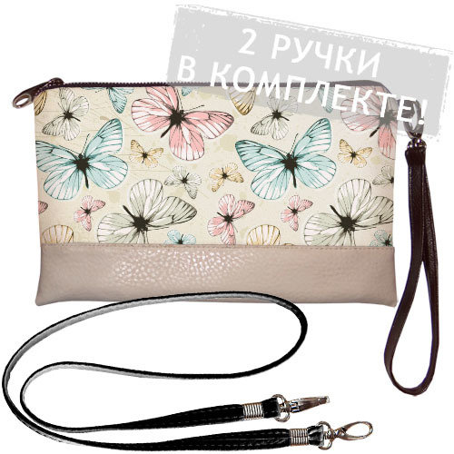 

Клатч через плечо Разноцветные бабочки Presentville 25х15 см 000174975