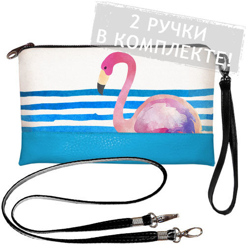 

Клатч через плечо Фламинго на море Presentville 25х15 см 000174965