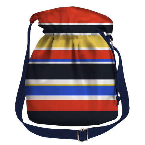 

Женская сумка мешок Torba Multicolored stripes Presentville 30х30 см 000170950
