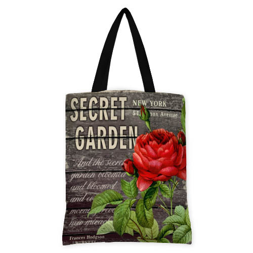 

Сумка женская тканевая Original Secret Garden красный цветок Presentville 40x45 см 000173595