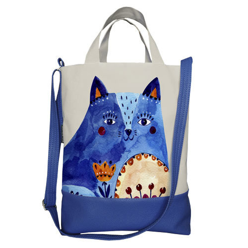 

Городская сумка City Синий кот Presentville 34х40х11 см 000170749