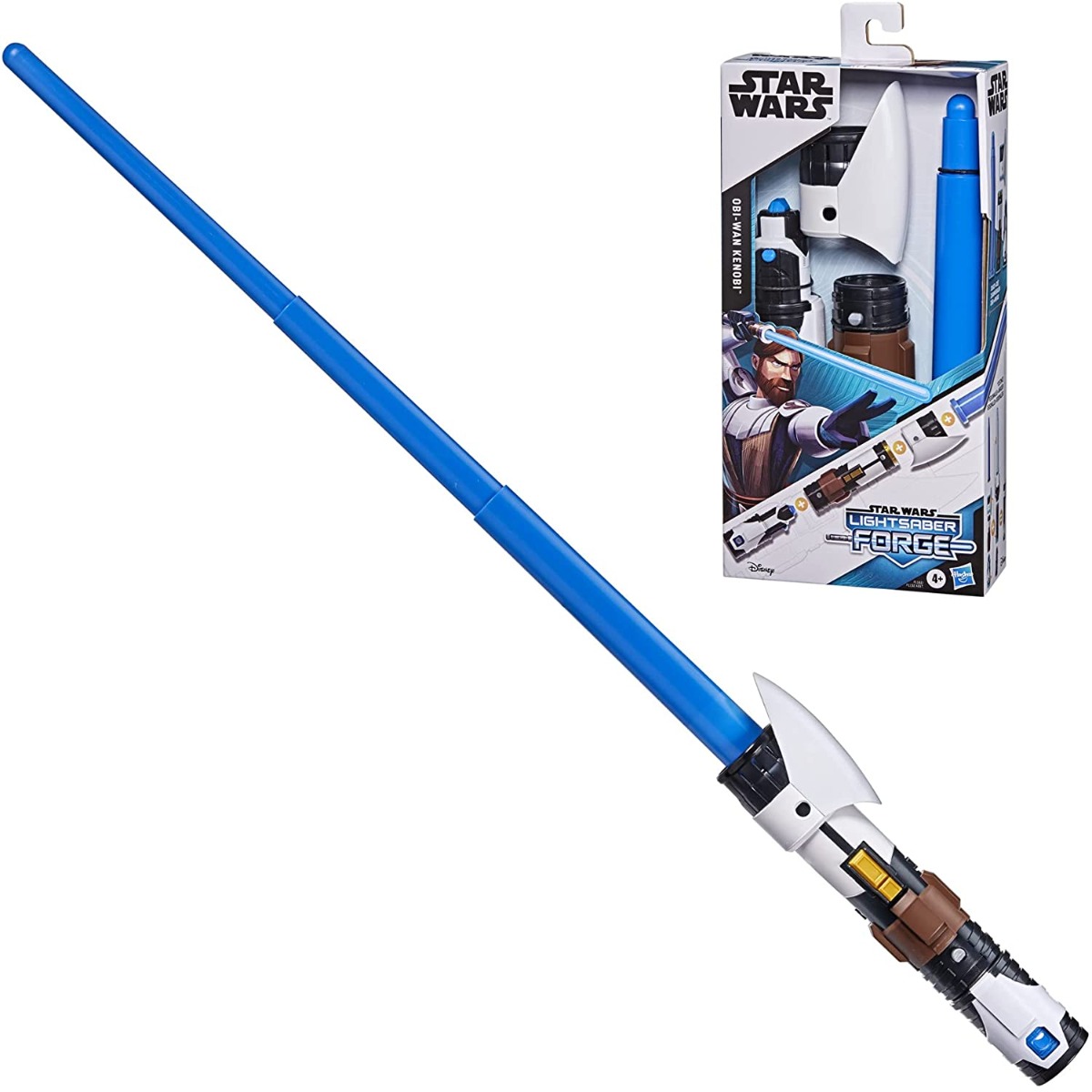 

Hasbro Star Wars Lightsaber Forge Obi-Wan Kenobi Выдвижной синий световой меч Оби Ван F1162