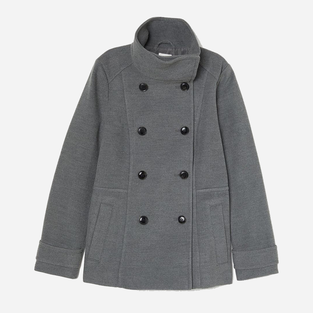 

Полупальто H&M 755360  Серое, Полупальто H&M 755360 38 Серое
