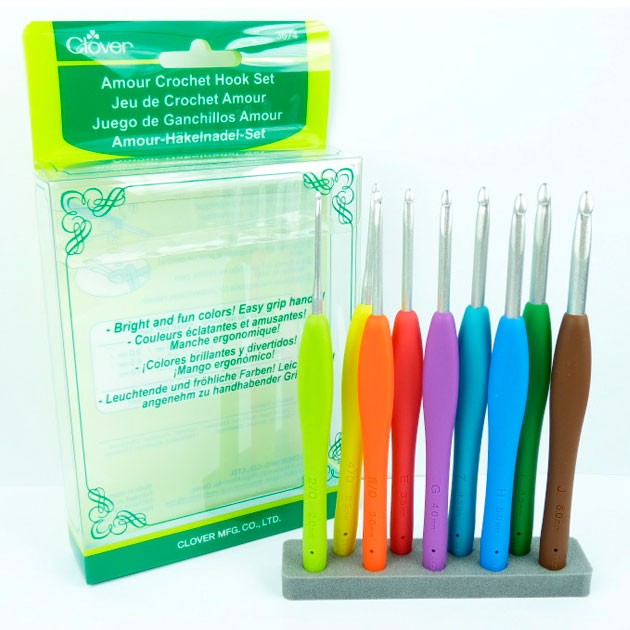

Набор крючков Clover Amour Crochet Hook, 9 шт (3674)