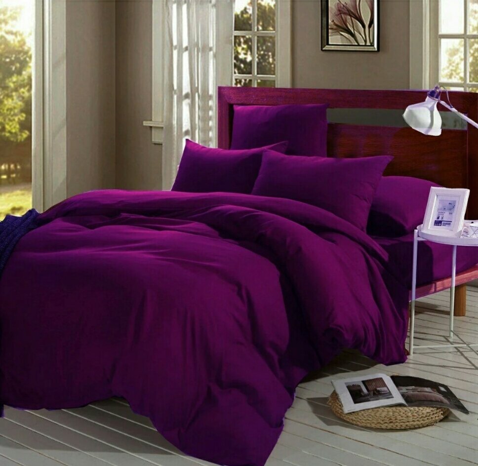 

Комплект постельного белья Jolie maison LUX САТИН 1.5 спальный из 7 предметов Пурпурный